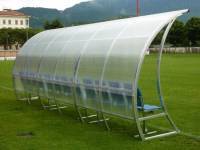 Team shelter "ONDA" alluminium,polyc.transportable.6 mt 